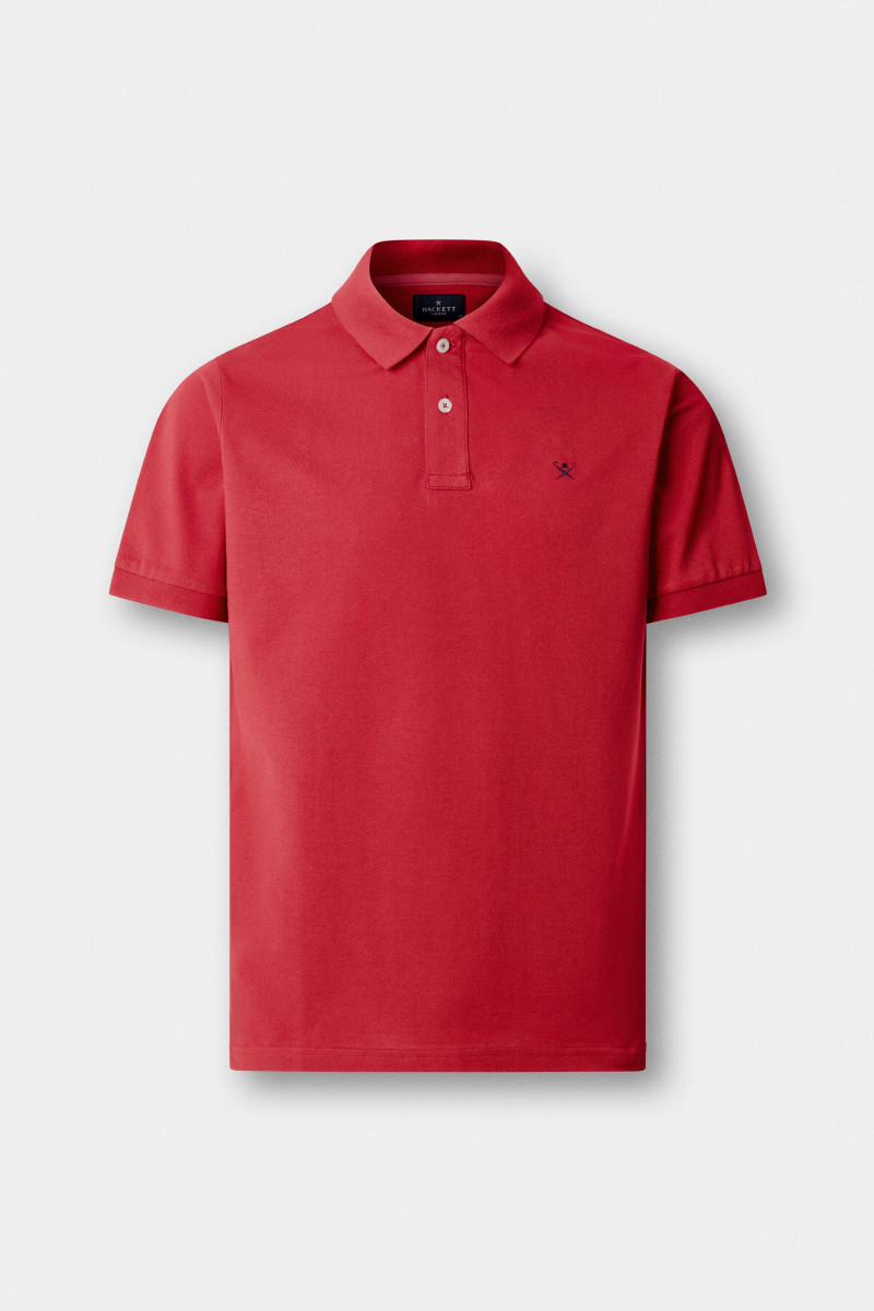 Polokošeľa Hackett London Slim Fit Logo Light Red