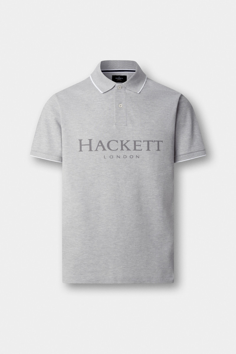 Polokošeľa Hackett London Heritage Ess Hackett Light Grey Marl