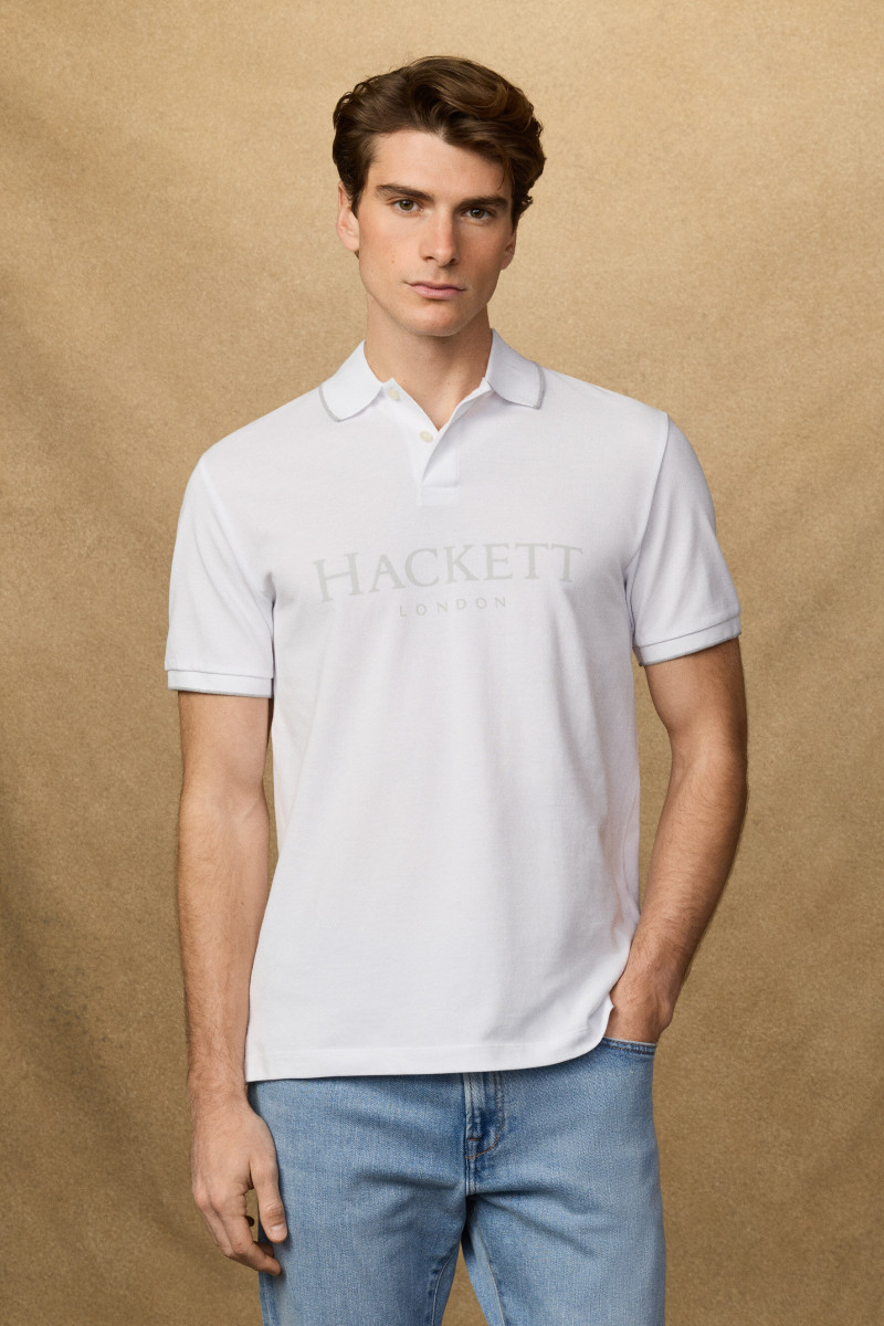 Polokošeľa Hackett London Heritage Ess Hackett Optic White