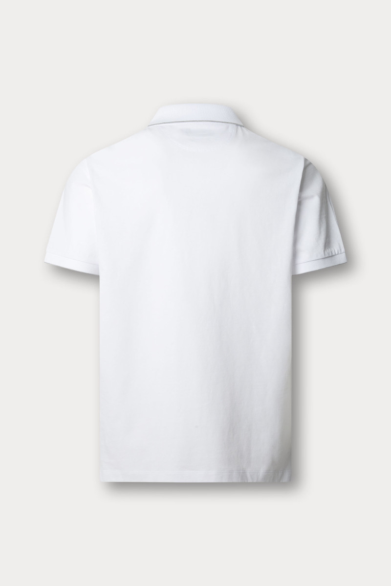 Polokošeľa Hackett London Tipped Jersey Polo Optic White