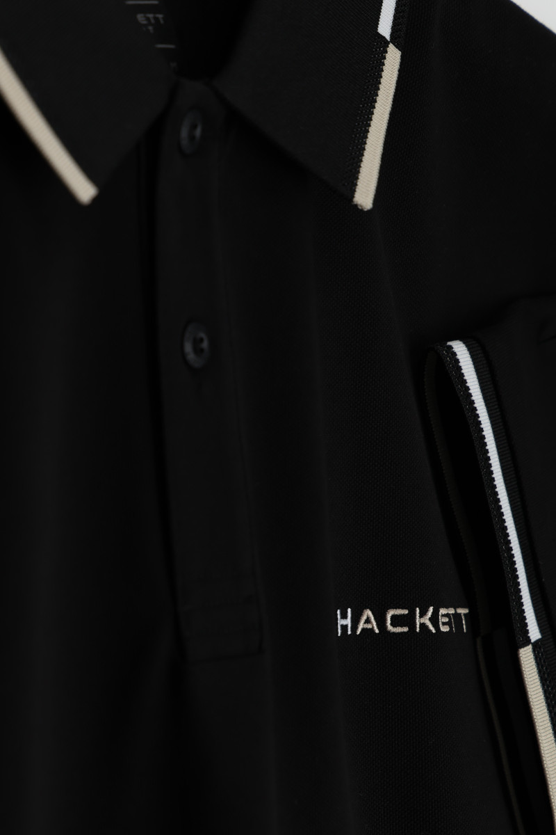 Polokošeľa Hackett London Hs Coast Tipped Polo Black
