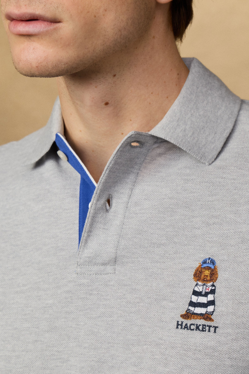 Polokošeľa Hackett London Heritage Harry Polo Light Grey Marl