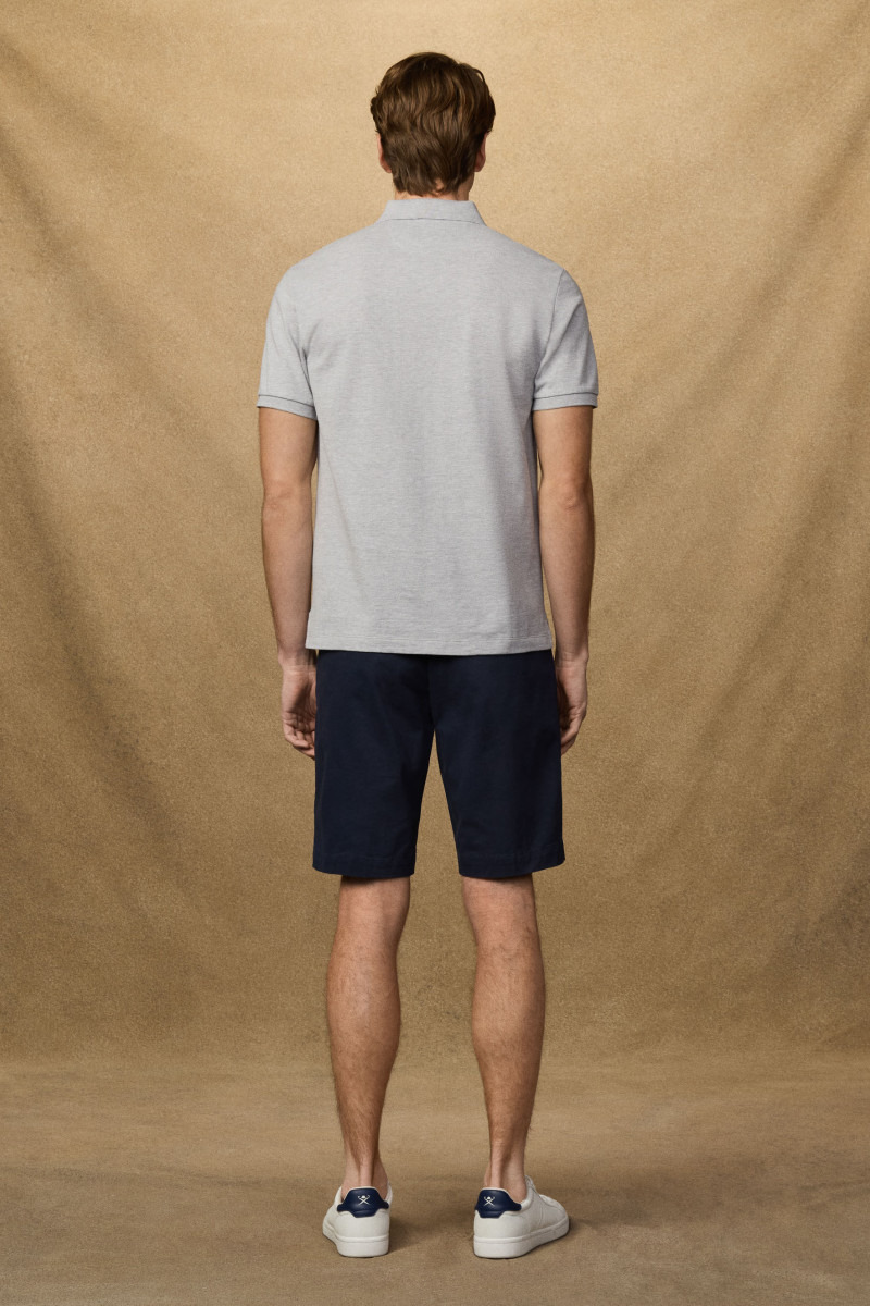 Polokošeľa Hackett London Heritage Harry Polo Light Grey Marl