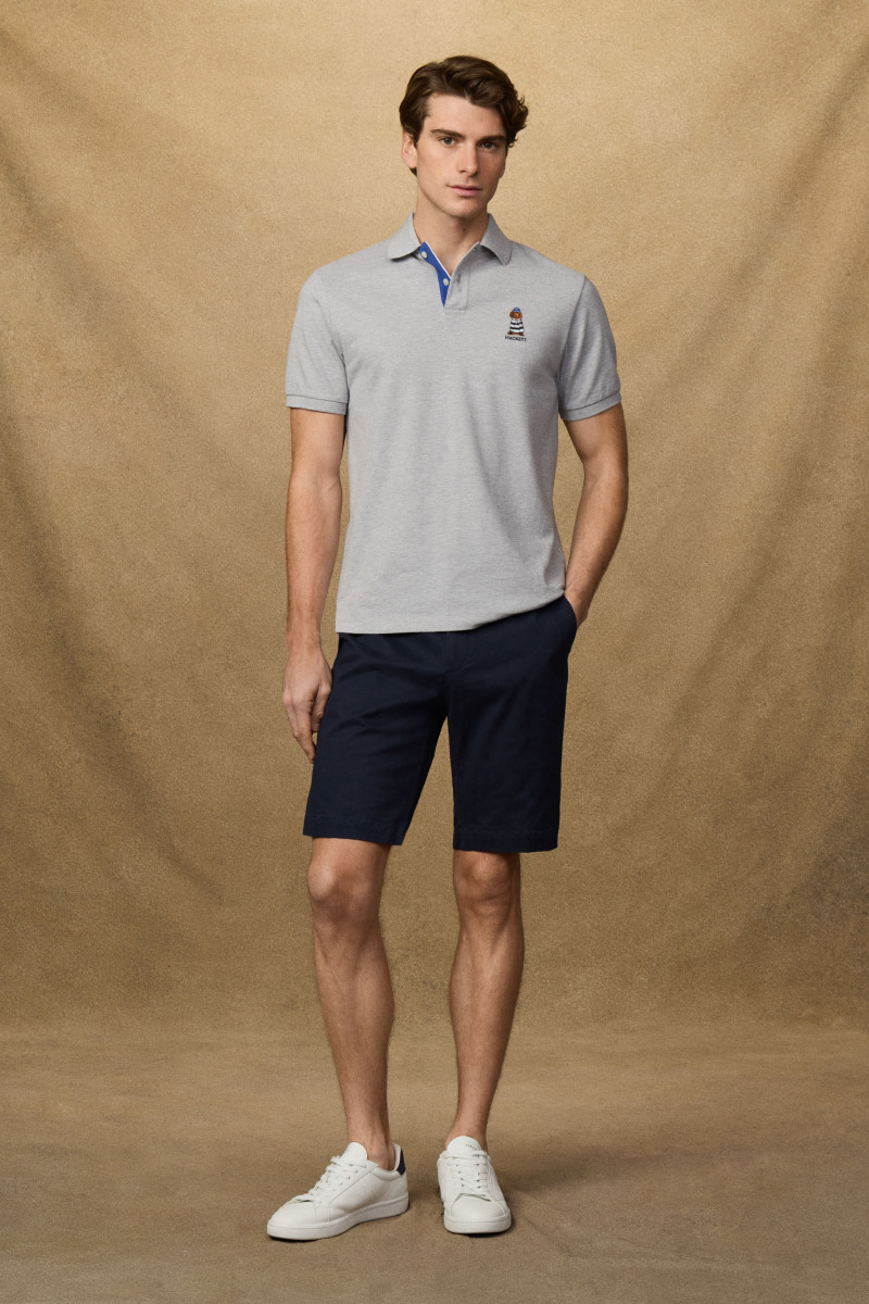 Polokošeľa Hackett London Heritage Harry Polo Light Grey Marl
