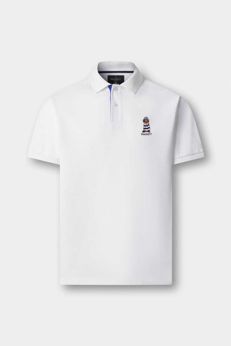 Polokošeľa Hackett London Heritage Harry Polo Optic White