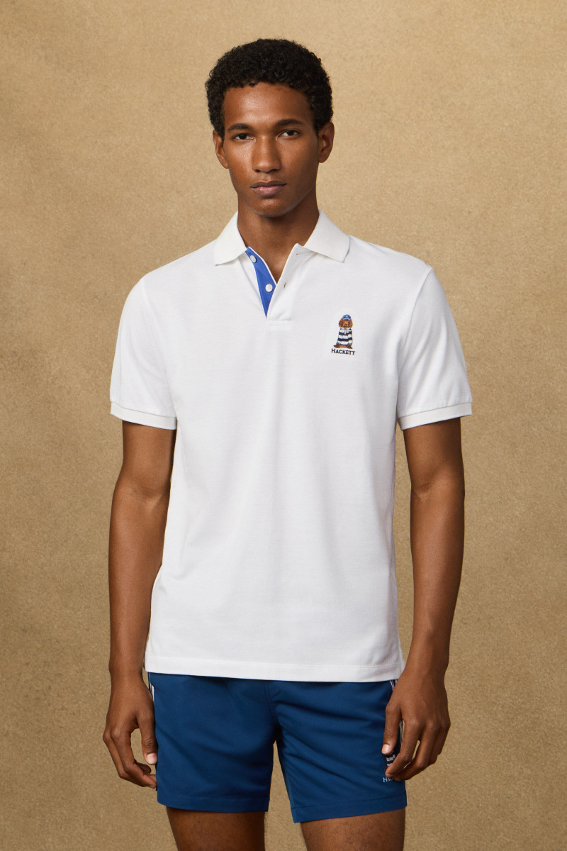 Polokošeľa Hackett London Heritage Harry Polo Optic White