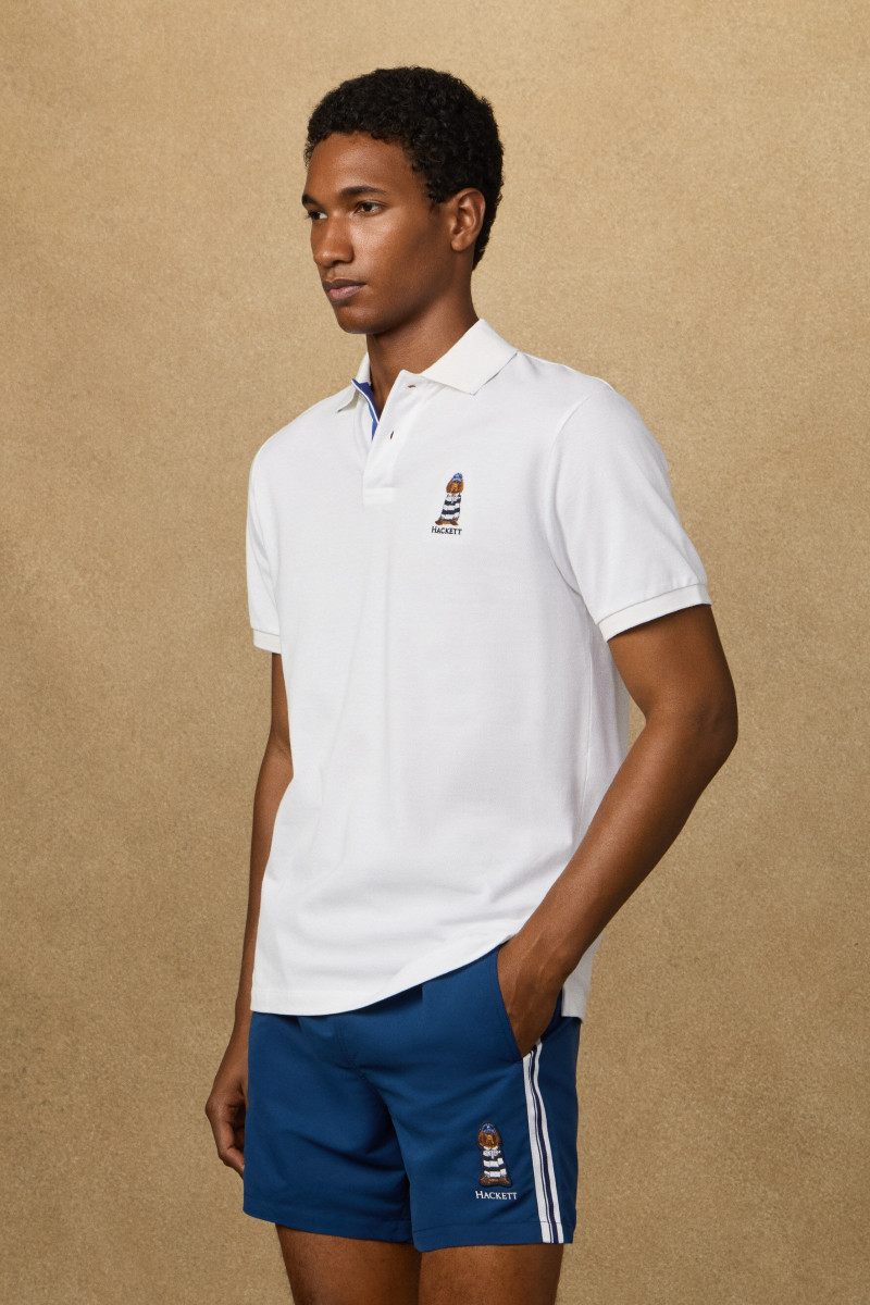 Polokošeľa Hackett London Heritage Harry Polo Optic White