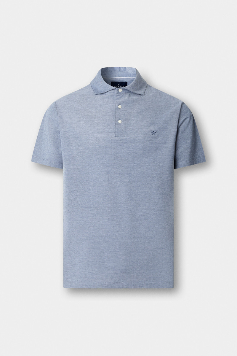 Polokošeľa Hackett London Oxford Pique Polo Ss Eton Blue