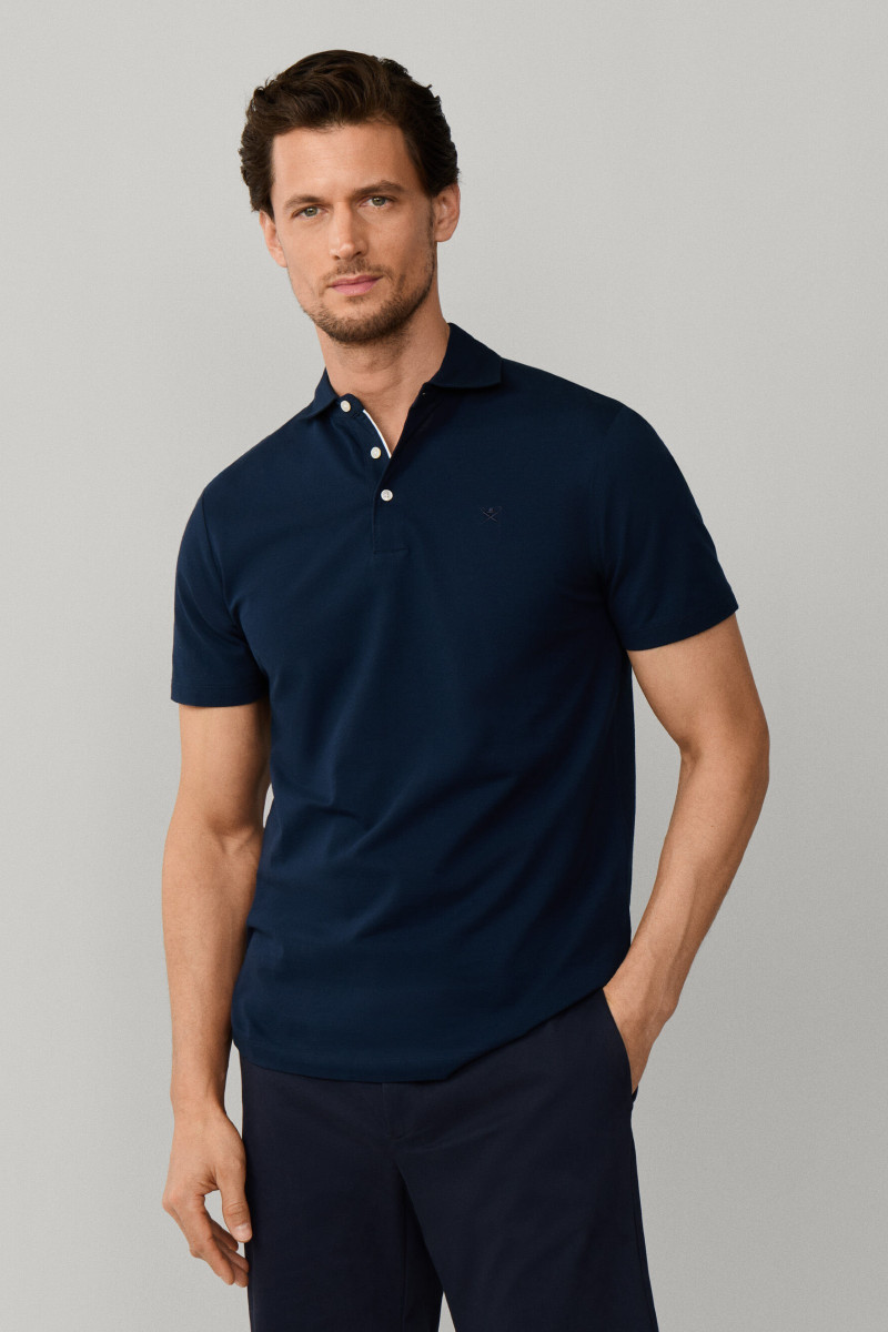 Polokošeľa Hackett London Oxford Pique Polo Ss Navy
