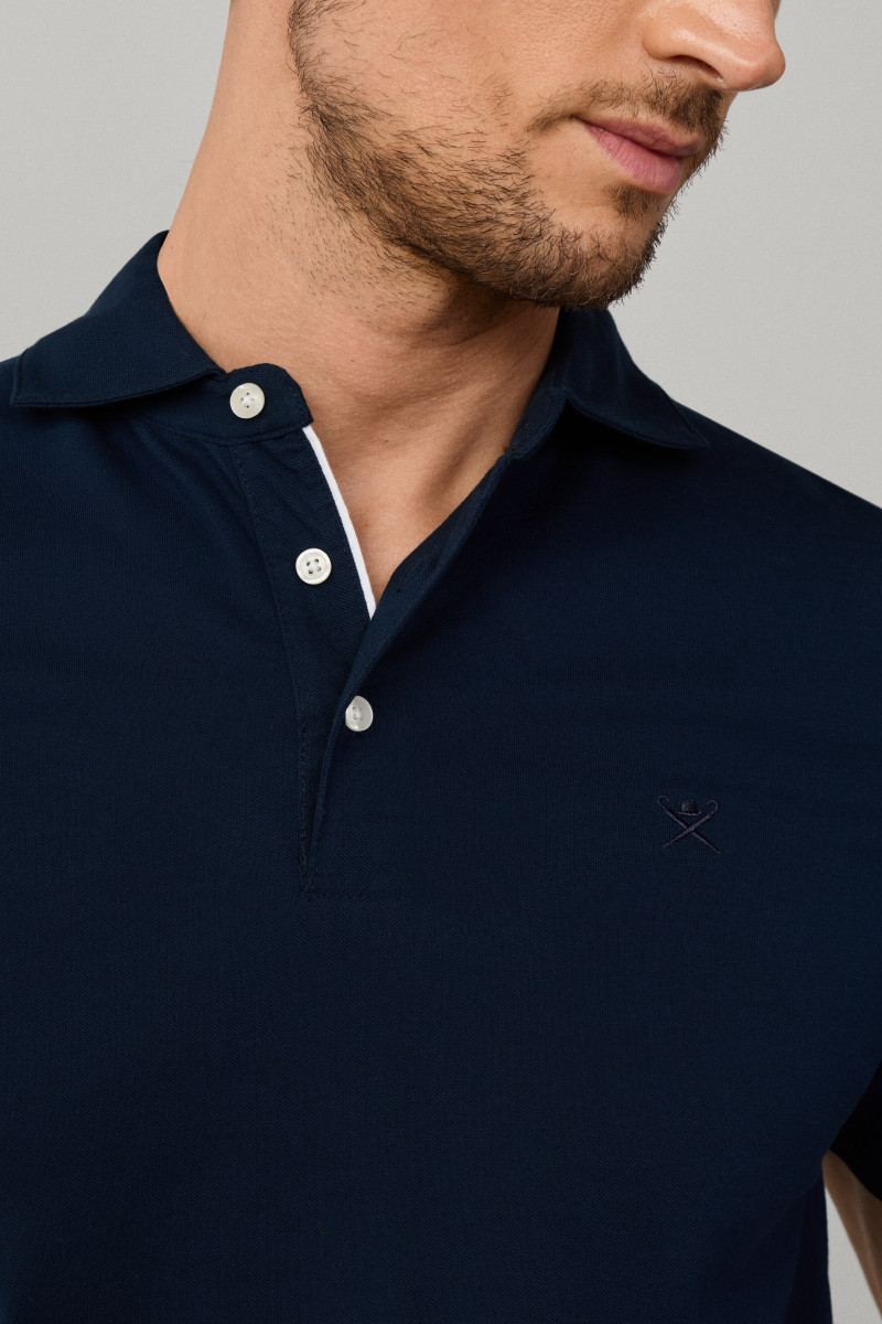 Polokošeľa Hackett London Oxford Pique Polo Ss Navy