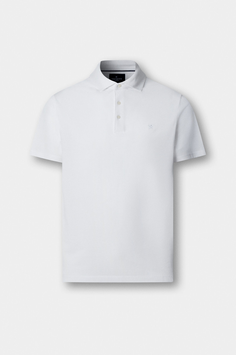 Polokošeľa Hackett London Oxford Pique Polo Ss Optic White