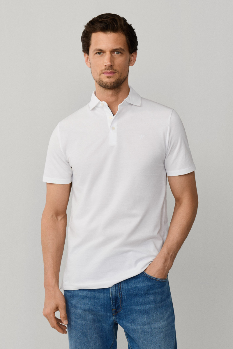 Polokošeľa Hackett London Oxford Pique Polo Ss Optic White