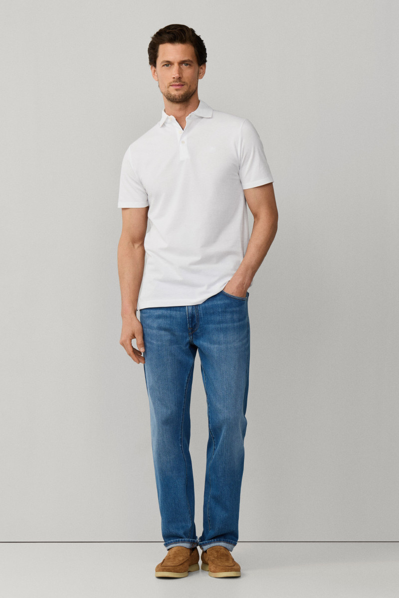Polokošeľa Hackett London Oxford Pique Polo Ss Optic White