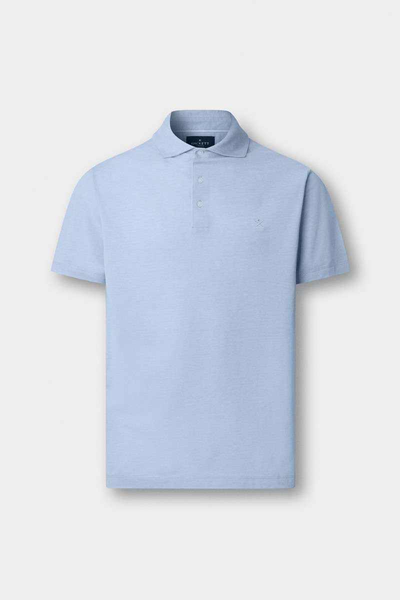 Polokošeľa Hackett London Oxford Pique Polo Ss Oxford Blue