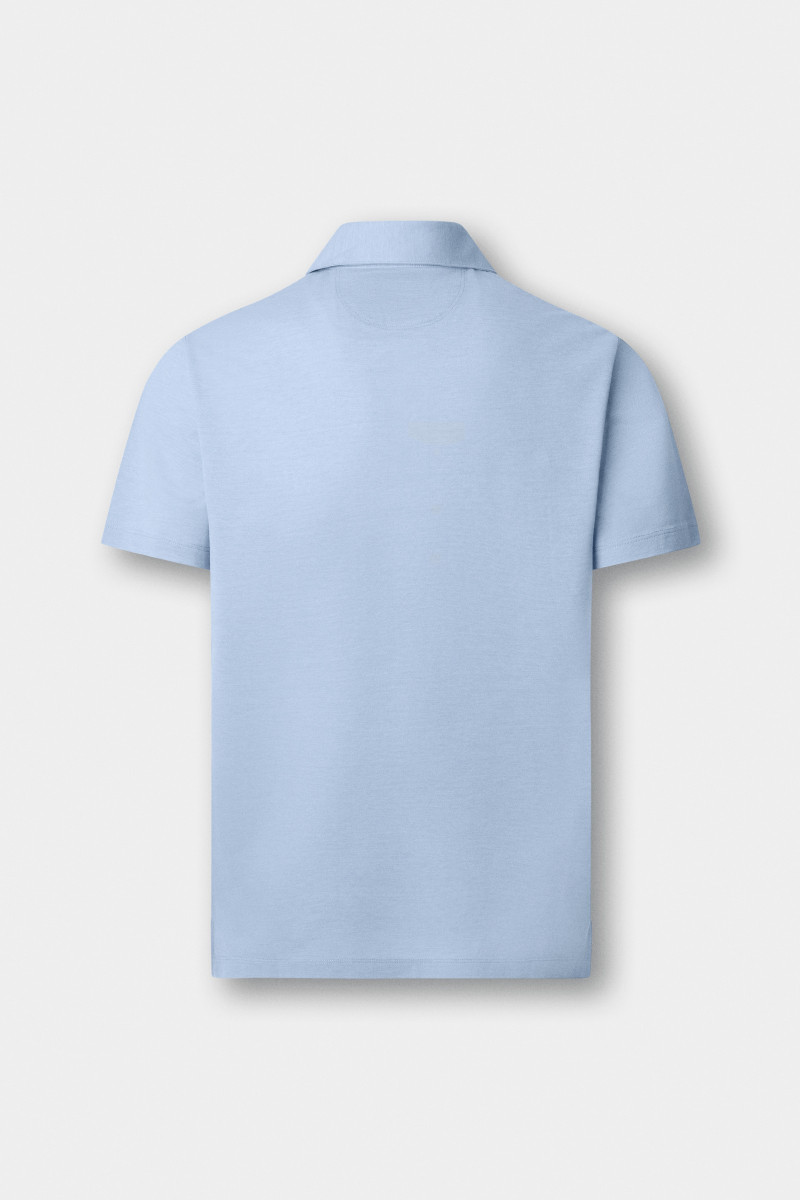Polokošeľa Hackett London Oxford Pique Polo Ss Oxford Blue