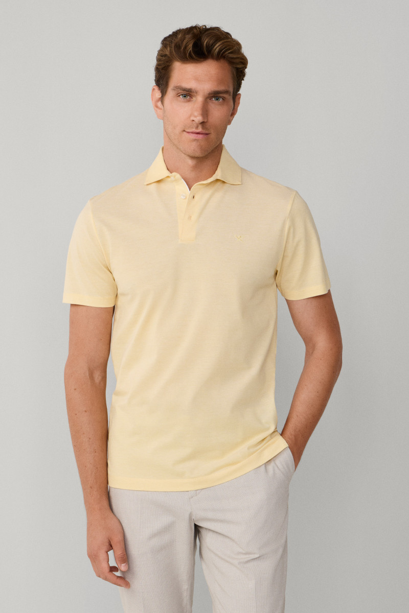 Polokošeľa Hackett London Oxford Pique Polo Ss Pastel Yellow