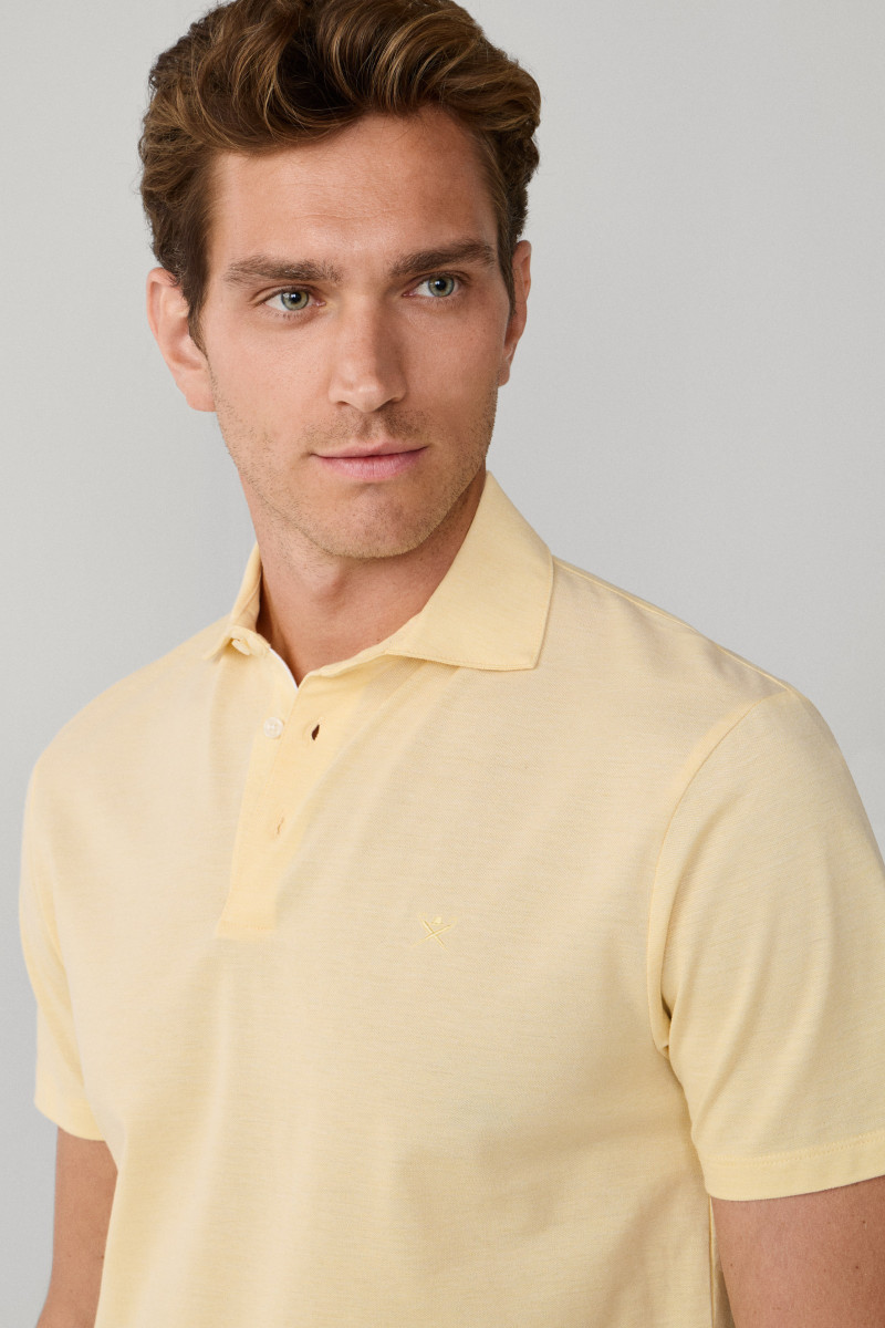 Polokošeľa Hackett London Oxford Pique Polo Ss Pastel Yellow