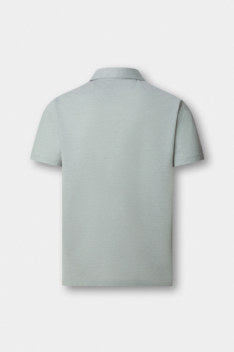 Polokošeľa Hackett London Oxford Pique Polo Ss Sage Green