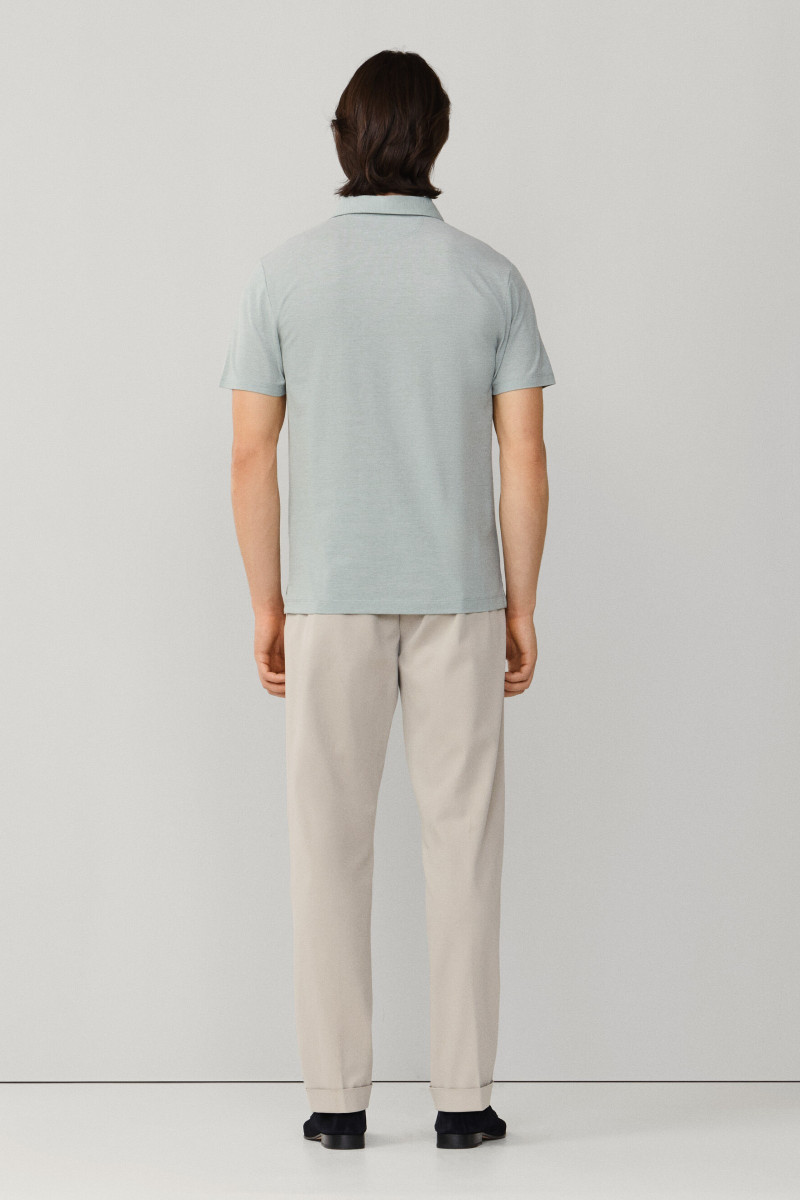 Polokošeľa Hackett London Oxford Pique Polo Ss Sage Green