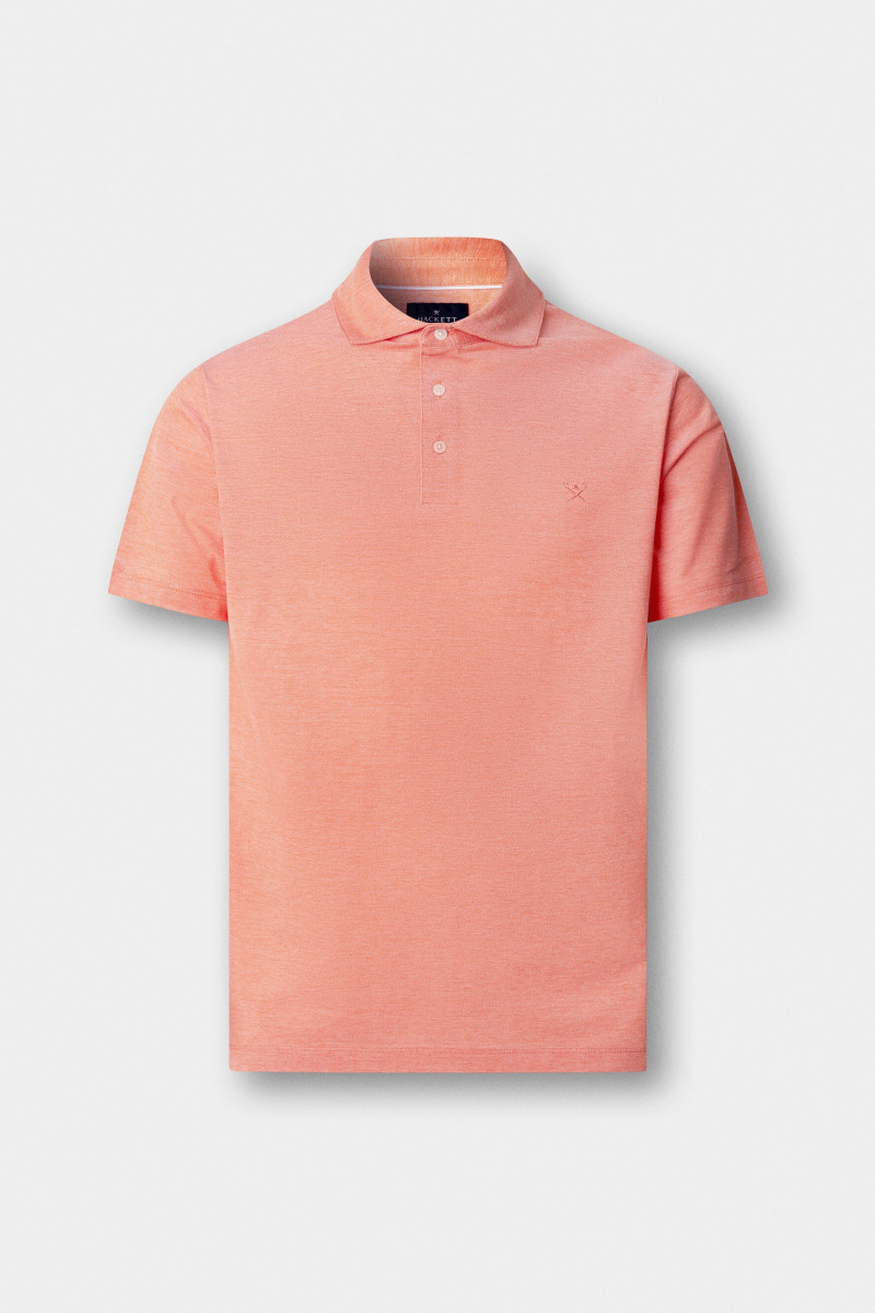 Polokošeľa Hackett London Oxford Pique Polo Ss Sunset Orange