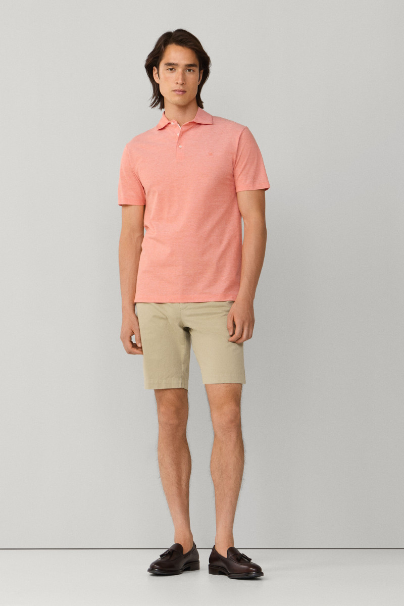 Polokošeľa Hackett London Oxford Pique Polo Ss Sunset Orange