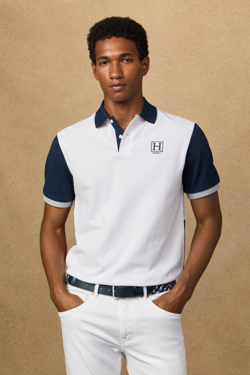 Polokošeľa Hackett London Heritage H Quad Back Optic White