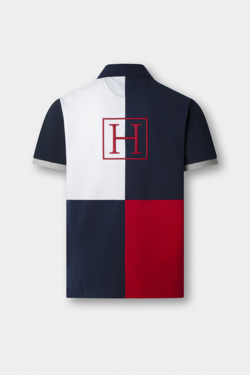 Polokošeľa Hackett London Heritage H Quad Back Optic White