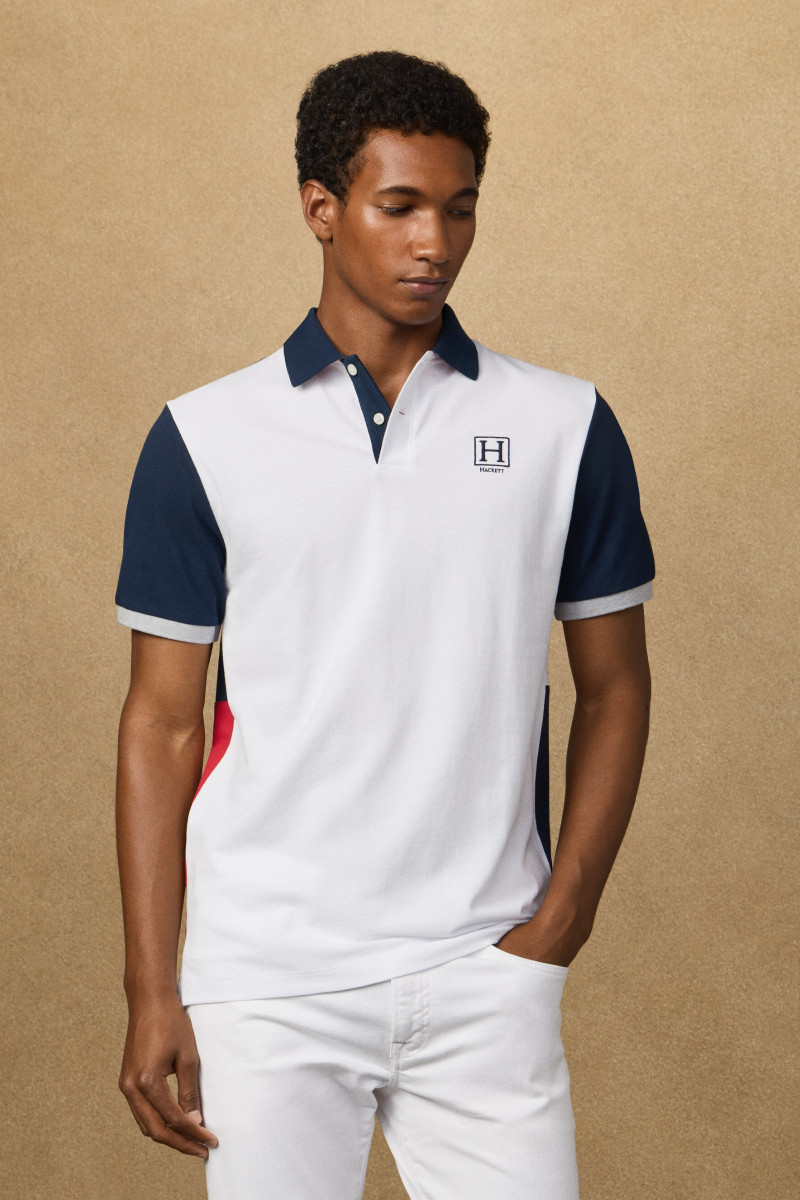 Polokošeľa Hackett London Heritage H Quad Back Optic White