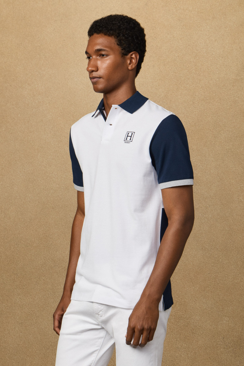 Polokošeľa Hackett London Heritage H Quad Back Optic White