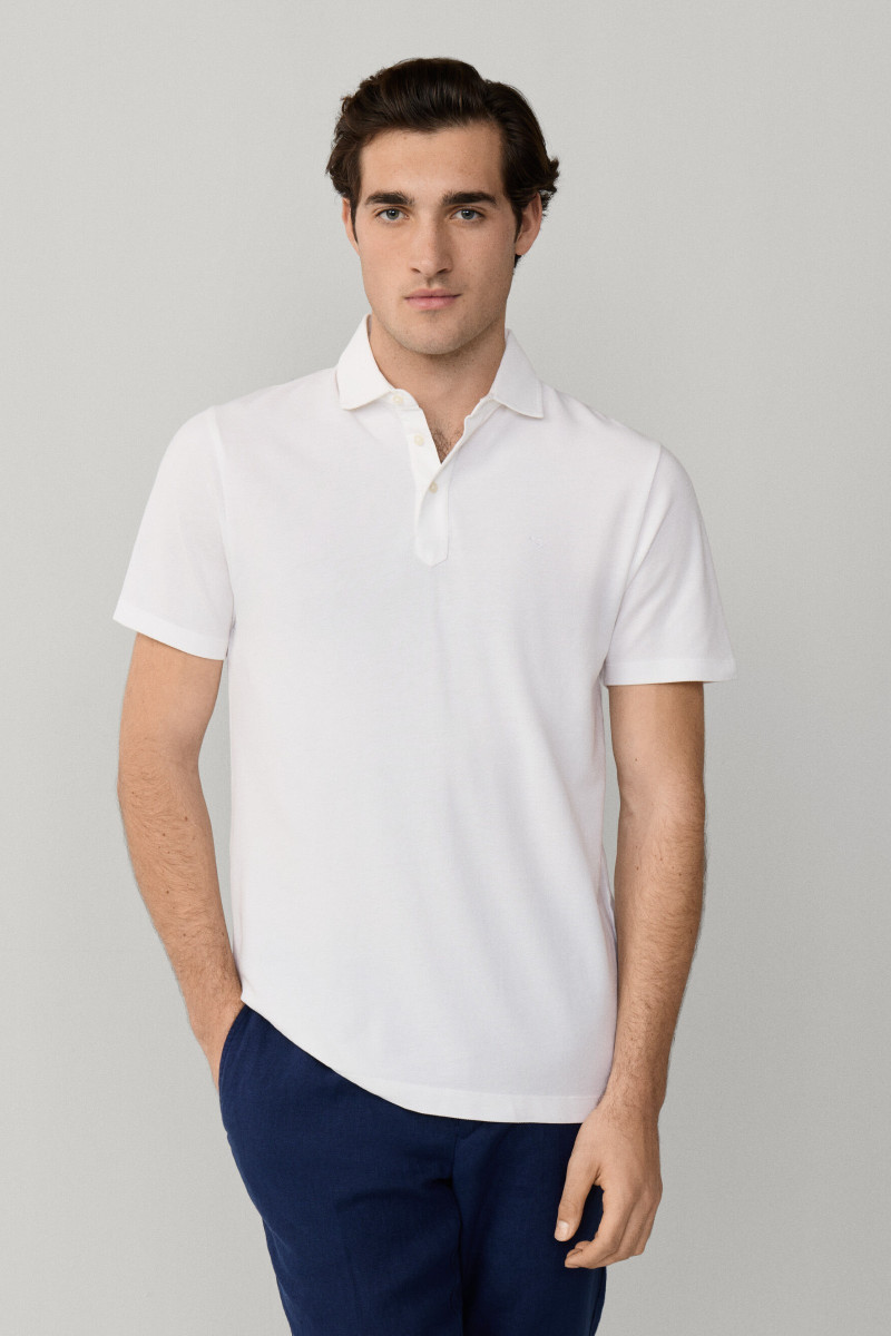Póló Hackett London Gmd Pique Ss Optic White