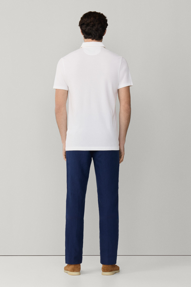 Polokošeľa Hackett London Gmd Pique Ss Optic White