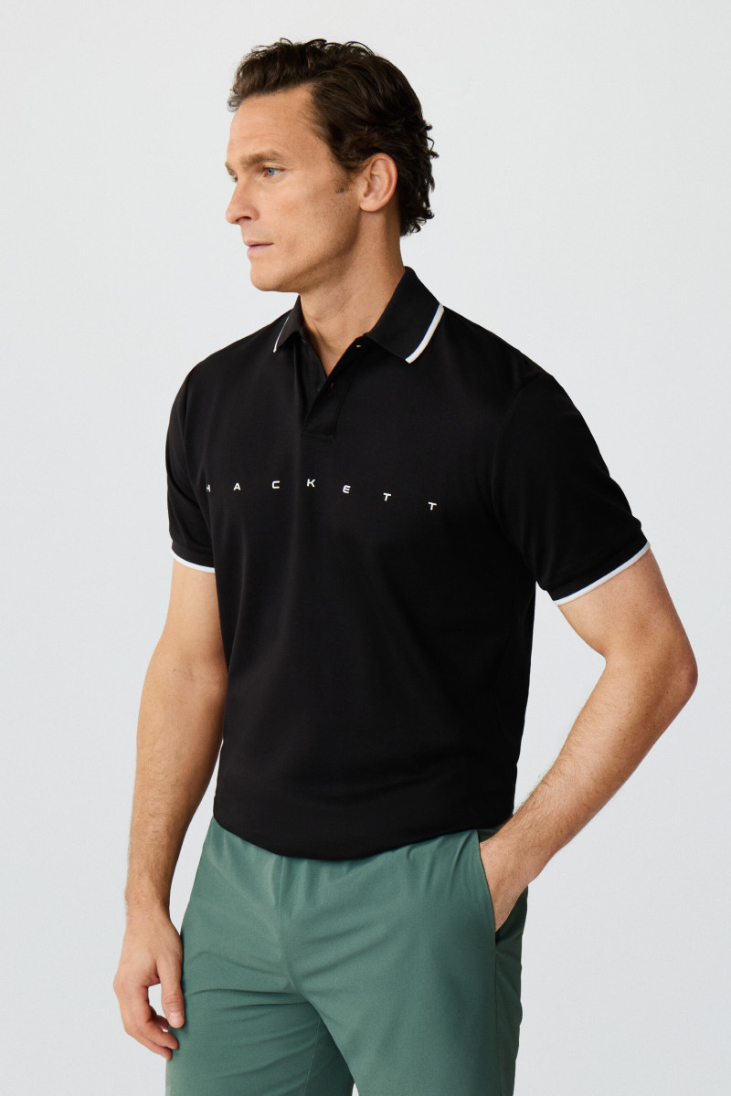 Polokošeľa Hackett London Hs Essential Polo Black