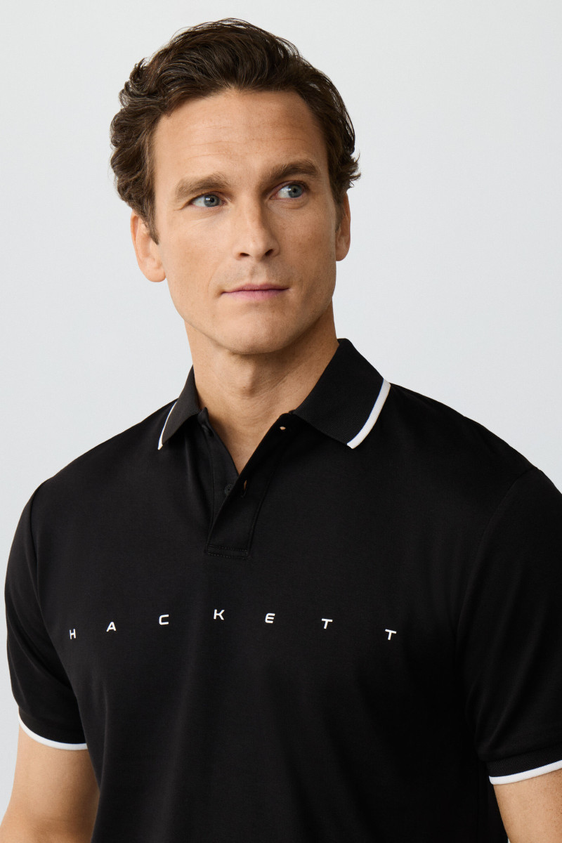Polokošeľa Hackett London Hs Essential Polo Black