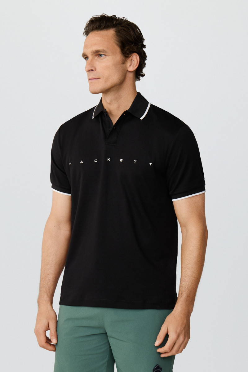 Polokošeľa Hackett London Hs Essential Polo Black