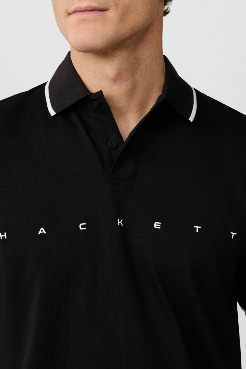 Polokošeľa Hackett London Hs Essential Polo Black