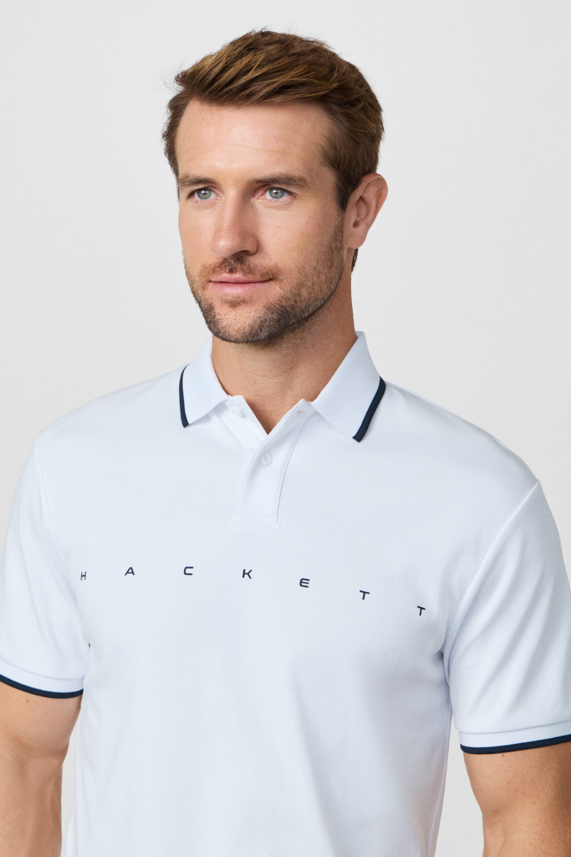 Polokošeľa Hackett London Hs Essential Polo Optic White