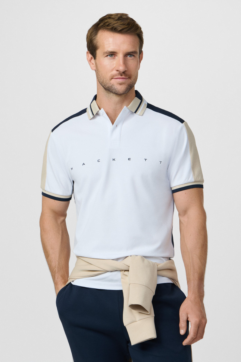 Polokošeľa Hackett London Hs Multi Polo Ss Optic White