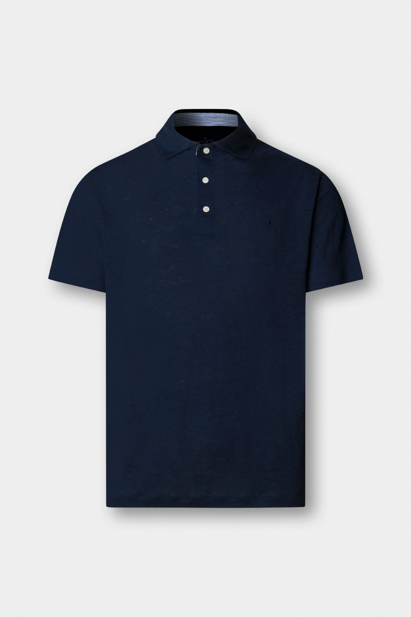 Polokošeľa Hackett London Linen Jsy Seersucker Old Navy