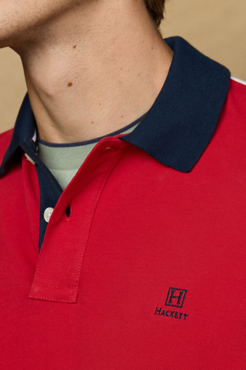 Polokošeľa Hackett London Heritage H Multi Polo Breton Red