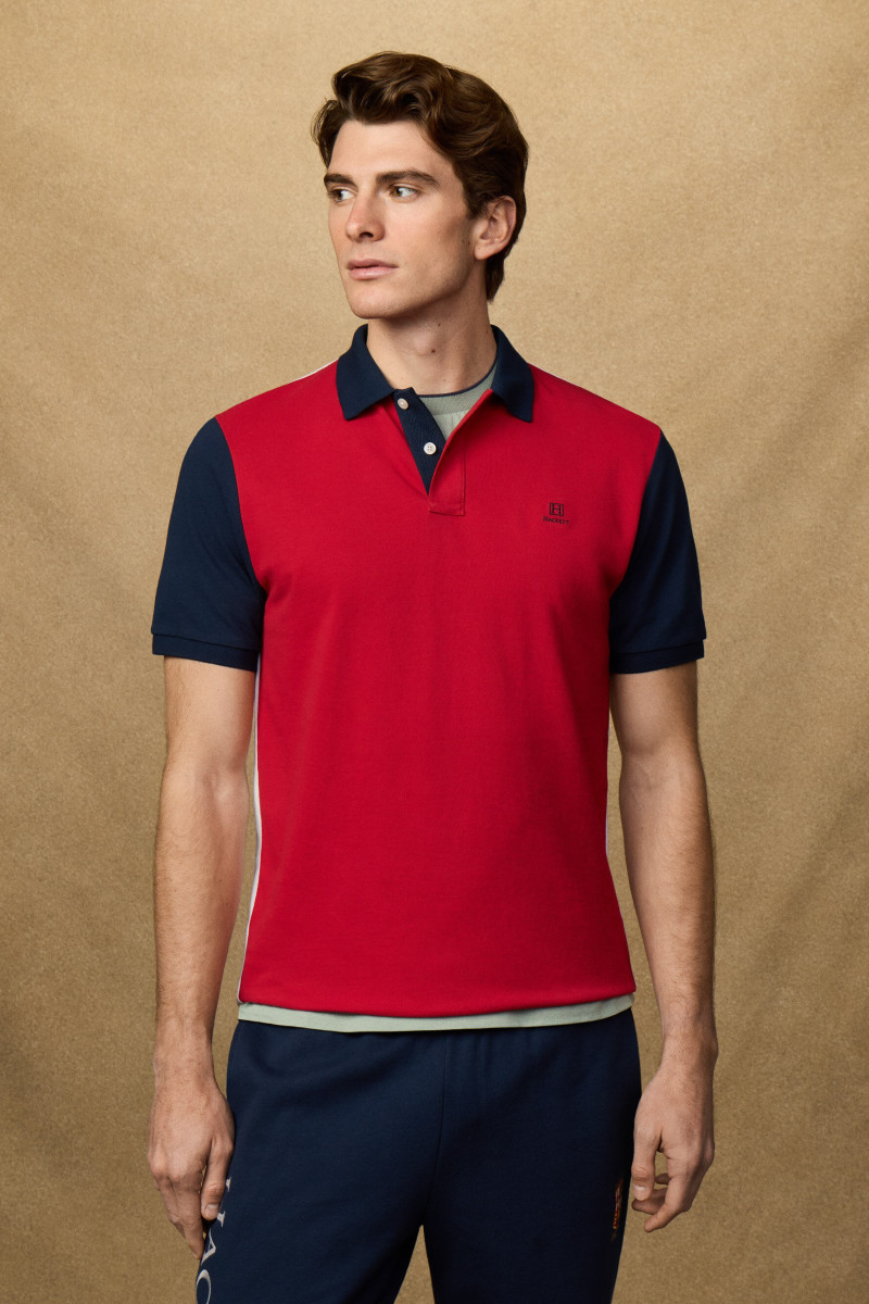 Polokošeľa Hackett London Heritage H Multi Polo Breton Red