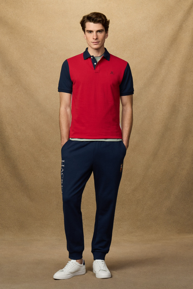 Polokošeľa Hackett London Heritage H Multi Polo Breton Red