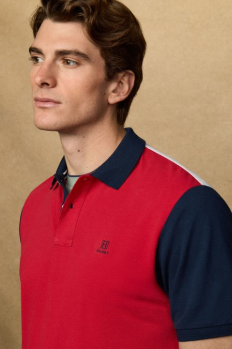 Polokošeľa Hackett London Heritage H Multi Polo Breton Red