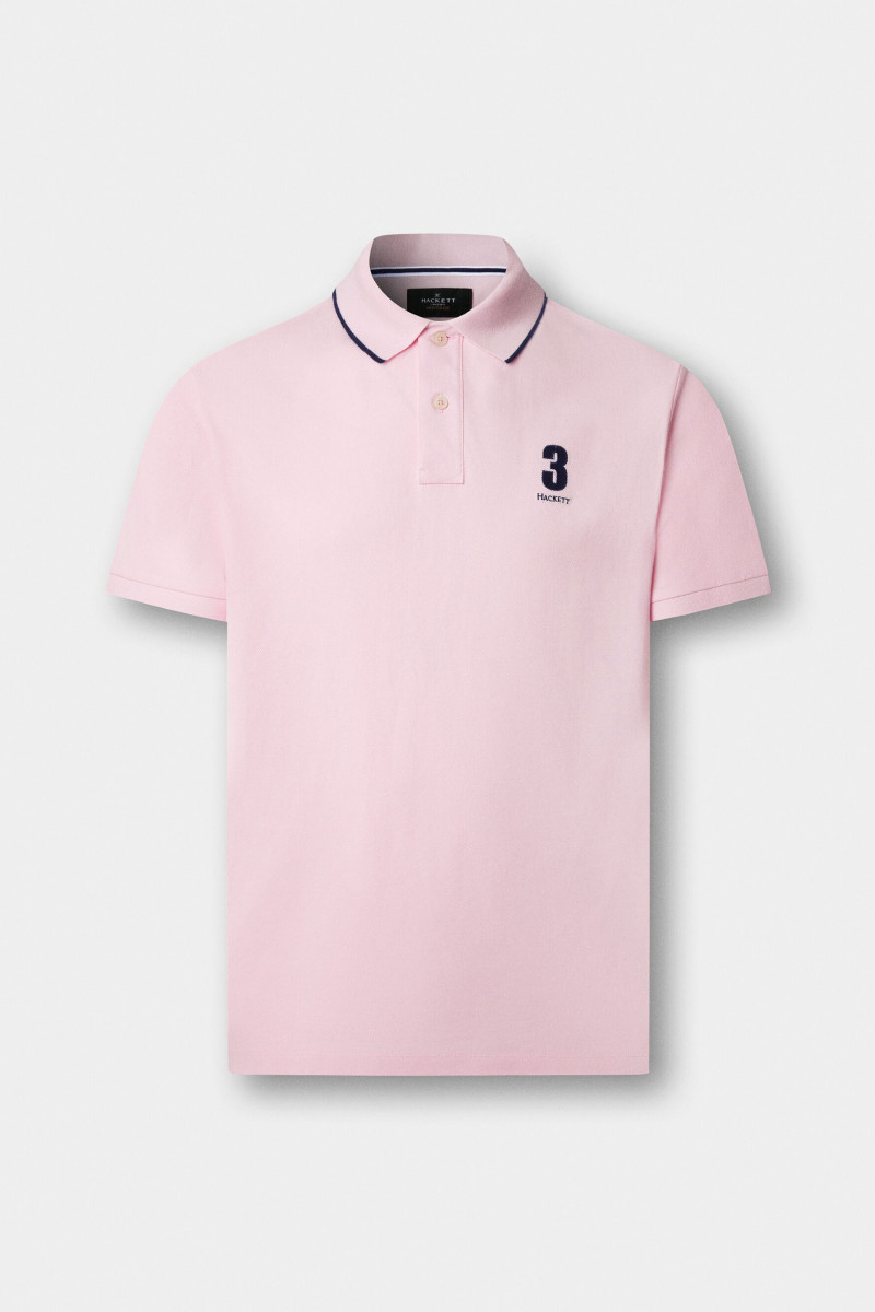 Polokošeľa Hackett London Heritage Nbr Polo Light Pink