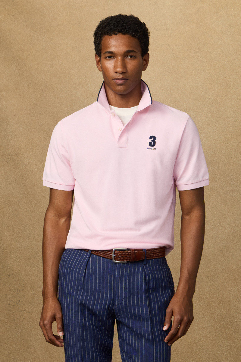 Polokošeľa Hackett London Heritage Nbr Polo Light Pink