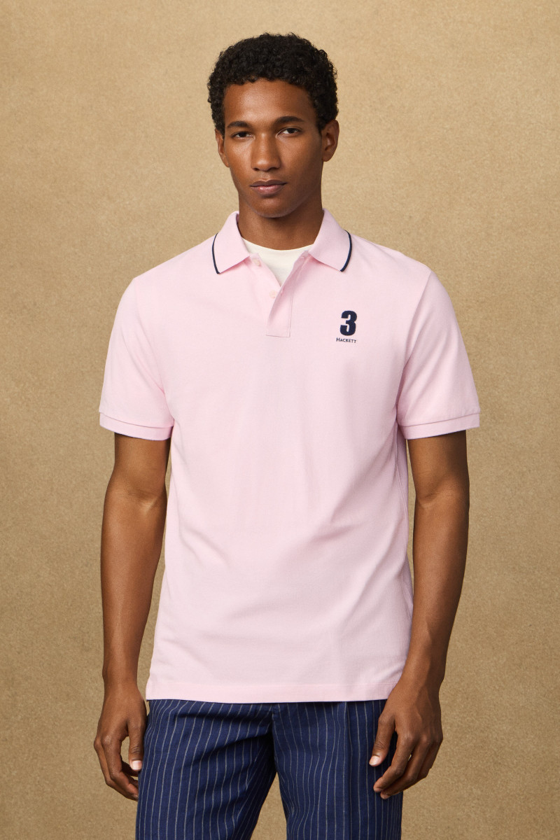 Polokošeľa Hackett London Heritage Nbr Polo Light Pink