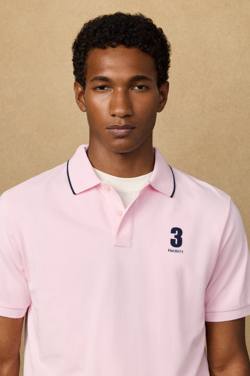 Polokošeľa Hackett London Heritage Nbr Polo Light Pink