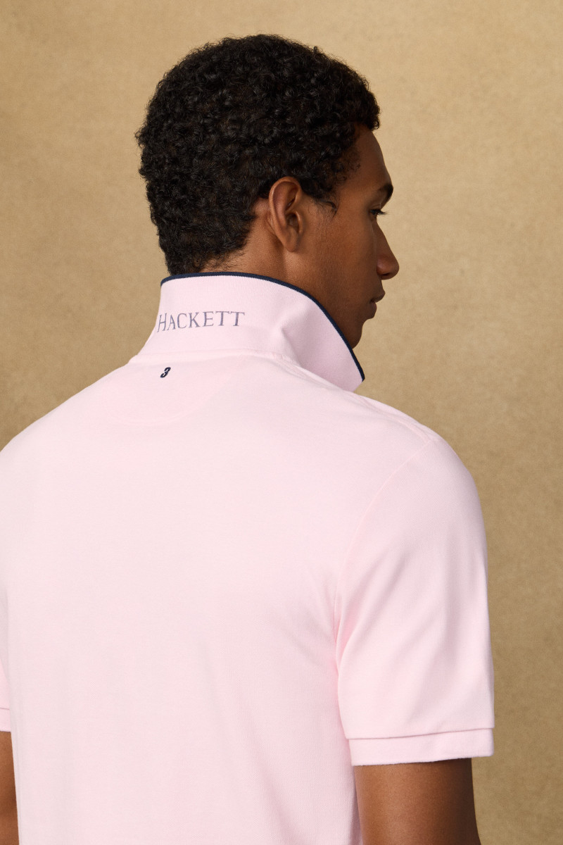 Polokošeľa Hackett London Heritage Nbr Polo Light Pink