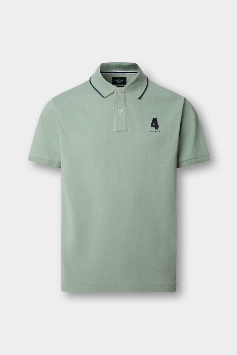 Polokošeľa Hackett London Heritage Nbr Polo Sage Green