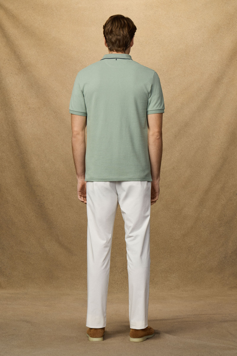Polokošeľa Hackett London Heritage Nbr Polo Sage Green