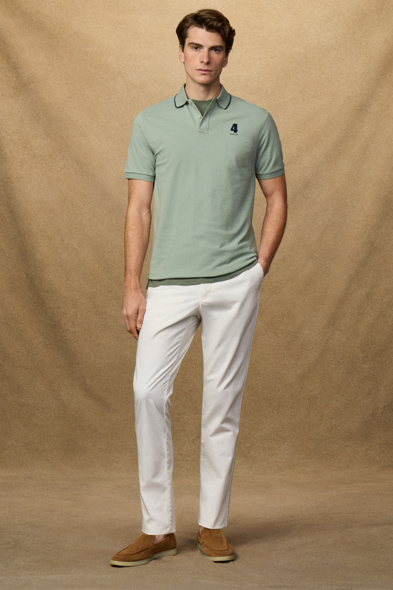 Polokošeľa Hackett London Heritage Nbr Polo Sage Green